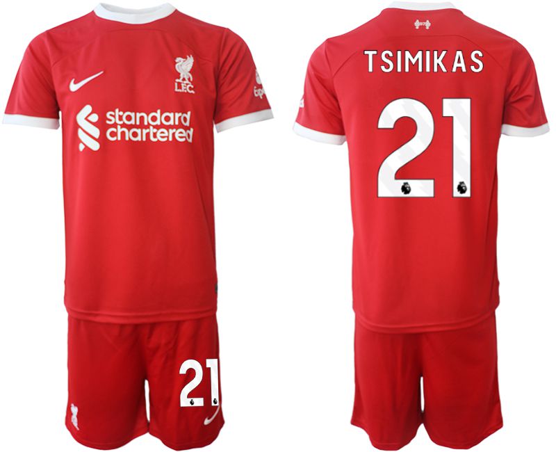 Men 2023-2024 Club Liverpool home red 21 Soccer Jersey